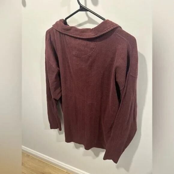 Balmain Paris Vintage Quarter Zip Pullover Top Red XL - Picture 6 of 8